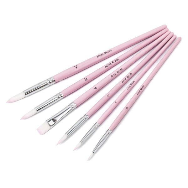 Set de Pinceles Esenciales Multitalla – 6 Piezas para Pintura Acrílica- Pintar por Números- Canvas by Numbers