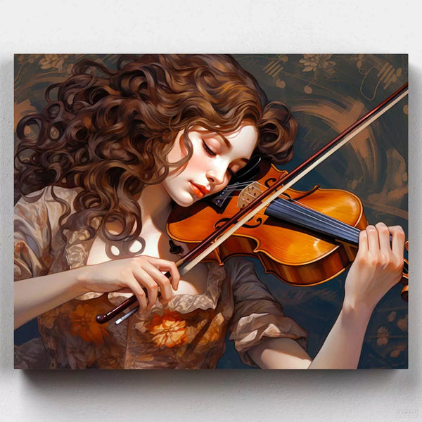 Talento con Violín- Pintar por Números- Canvas by Numbers