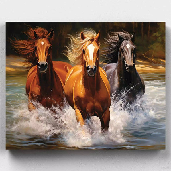 Caballos Salvajes- Pintar por Números- Canvas by Numbers