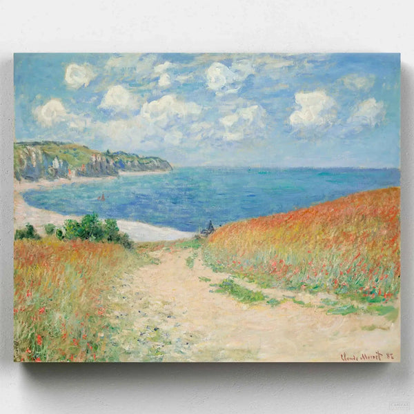 Camino en los campos de trigo de Pourville- Pintar por Números- Canvas by Numbers
