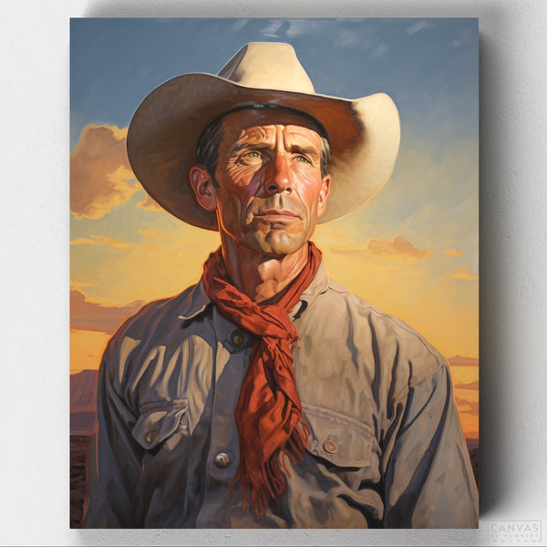 Western Cowboy Pintar por Números- Pintar por Números- Canvas by Numbers
