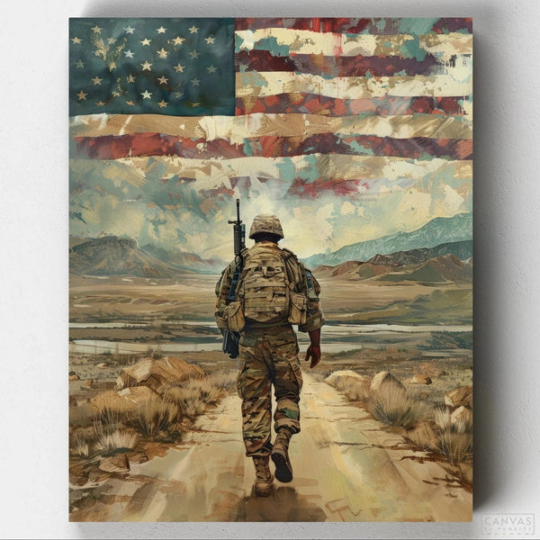 Soldado de Regreso- Pintar por Números- Canvas by Numbers