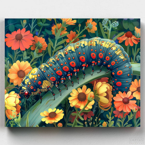 Oruga en el Jardín- Pintar por Números- Canvas by Numbers