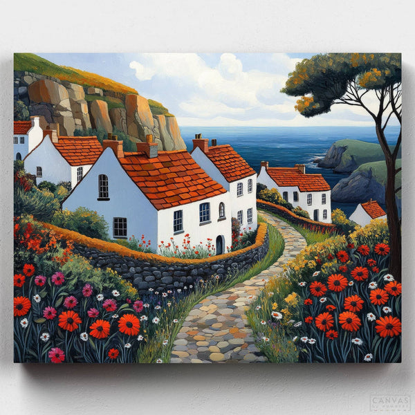 Camino de Piedra al Mar- Pintar por Números- Canvas by Numbers