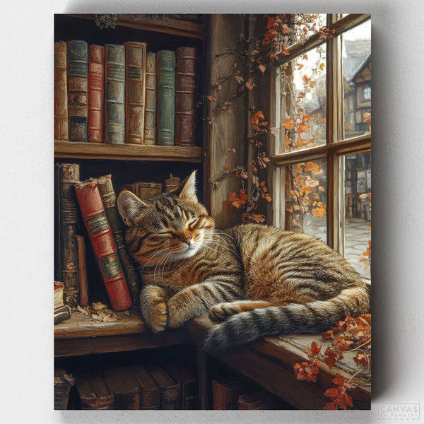 Siesta en la Biblioteca- Pintar por Números- Canvas by Numbers