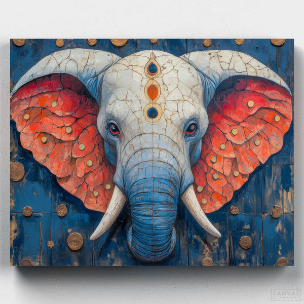 Elefante Chakra- Pintar por Números- Canvas by Numbers