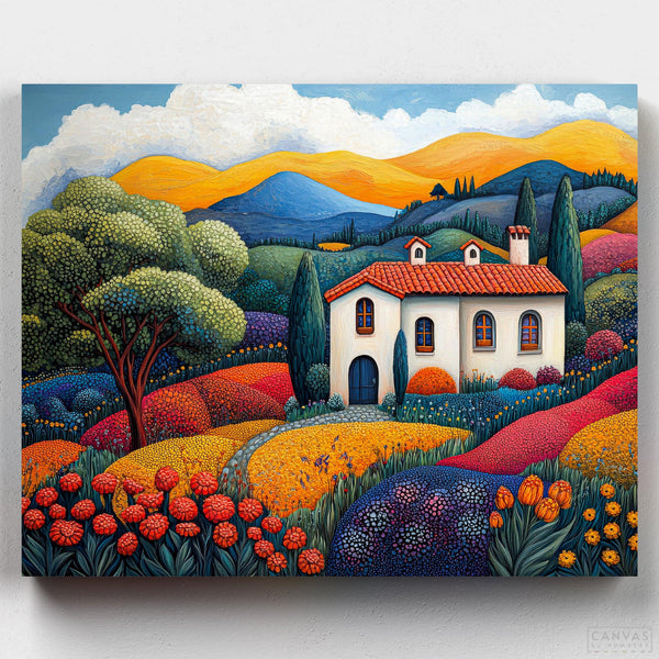 Las Colinas Pintadas- Pintar por Números- Canvas by Numbers