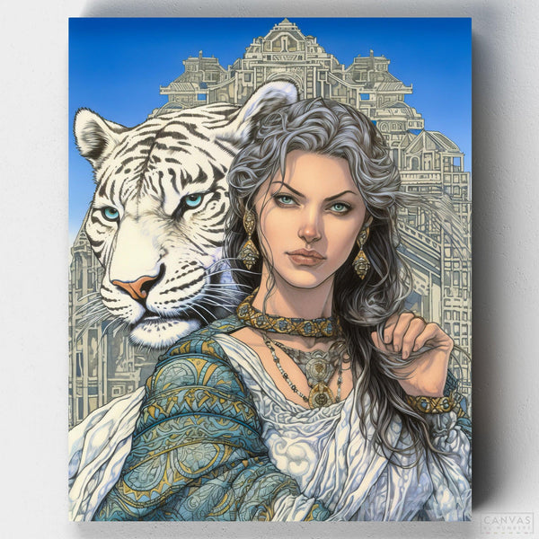 Emperatriz del Tigre- Pintar por Números- Canvas by Numbers