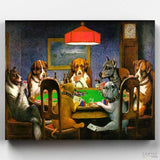 Un Amigo en Apuros - Perros Jugando al Póker Pintar por Números- Pintar por Números- Canvas by Numbers