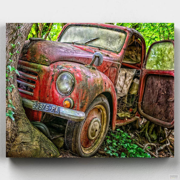 Coche Abandonado- Pintar por Números- Canvas by Numbers