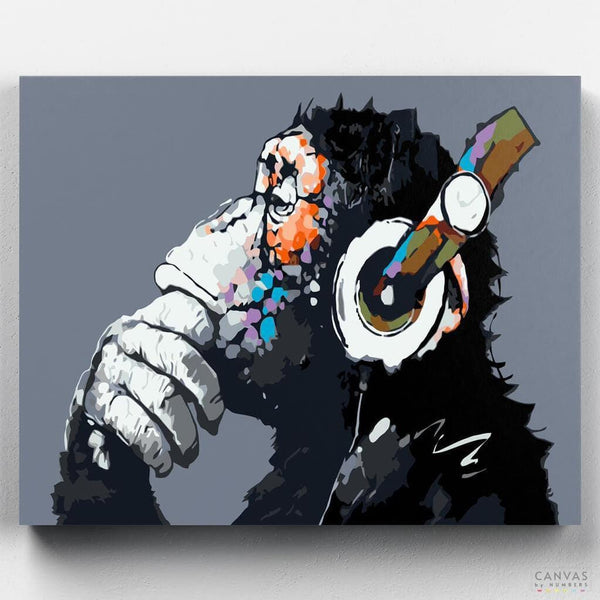 Mono Abstracto- Pintar por Números- Canvas by Numbers