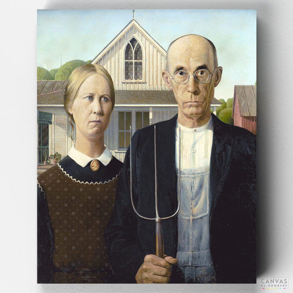 American Gothic- Pintar por Números- Canvas by Numbers