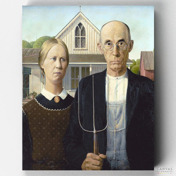 American Gothic- Pintar por Números- Canvas by Numbers