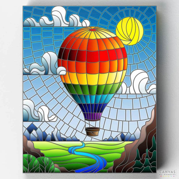 Vuelo en Globo- Pintar por Números- Canvas by Numbers
