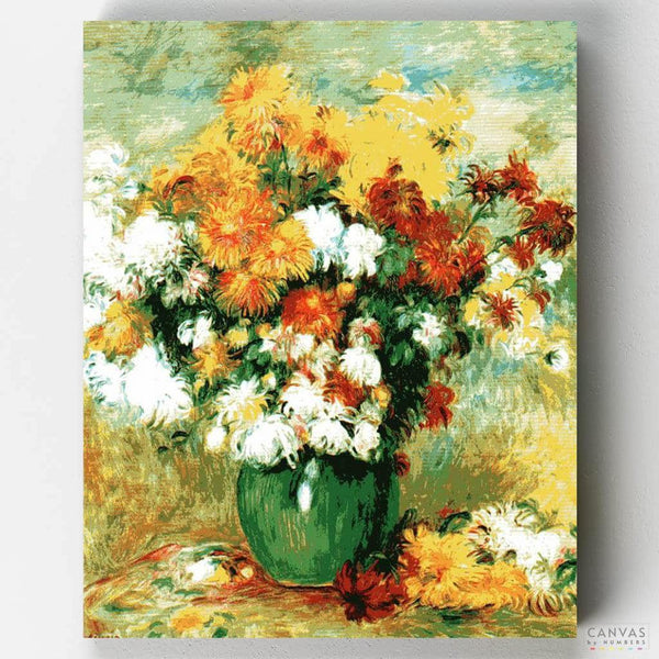 Bouquet de Crisantemos- Pintar por Números- Canvas by Numbers