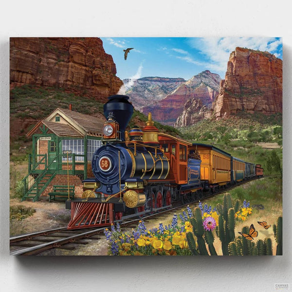 Tren de Mercancías- Pintar por Números- Canvas by Numbers