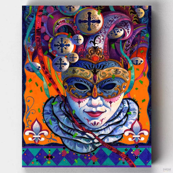 Máscara de Carnaval- Pintar por Números- Canvas by Numbers