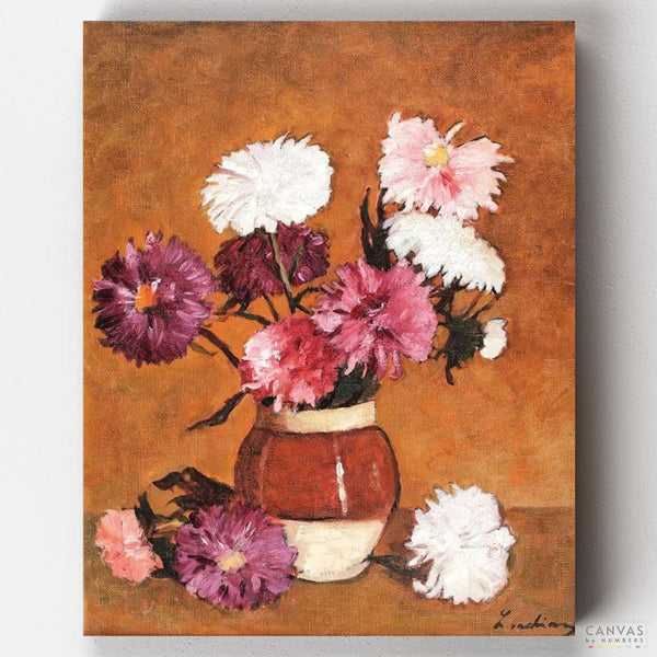 Crisantemos- Pintar por Números- Canvas by Numbers