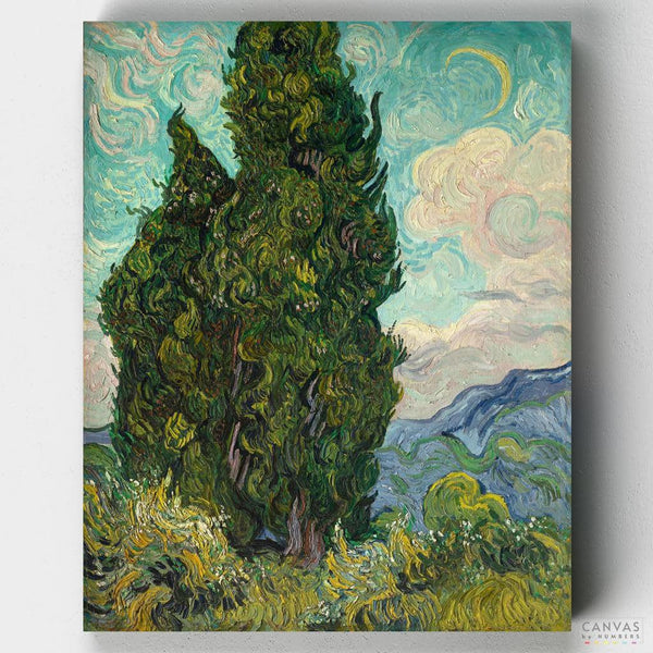 Cipreses- Pintar por Números- Canvas by Numbers
