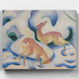 Ciervo en la Nieve- Pintar por Números- Canvas by Numbers