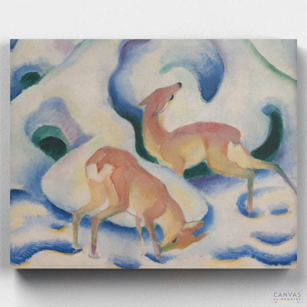 Ciervo en la Nieve- Pintar por Números- Canvas by Numbers