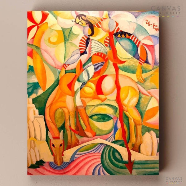 Don Quijote- Pintar por Números- Canvas by Numbers