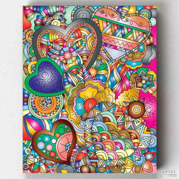 Todo Corazón- Pintar por Números- Canvas by Numbers