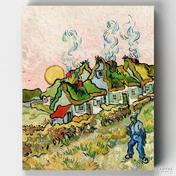 Casas y Figura- Pintar por Números- Canvas by Numbers