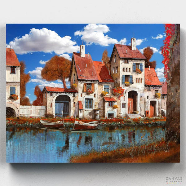 La Casa del Lago- Pintar por Números- Canvas by Numbers