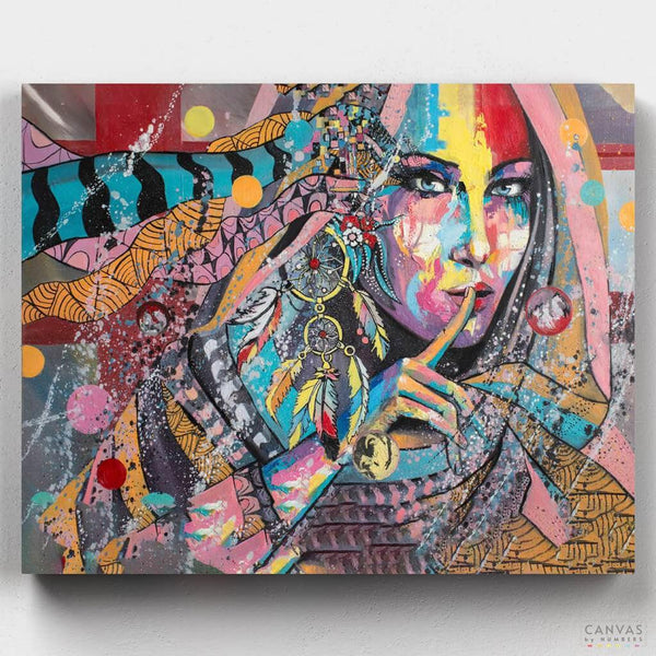 Mujer Indígena- Pintar por Números- Canvas by Numbers