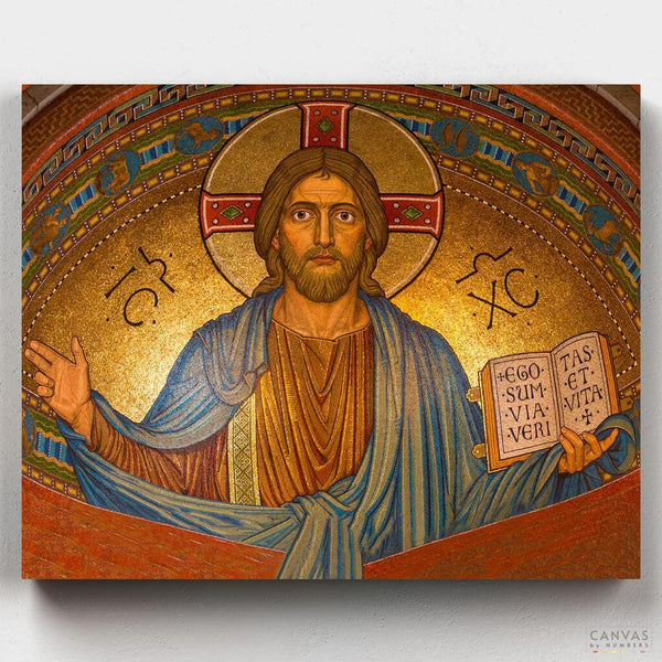 Jesús Pantocrátor- Pintar por Números- Canvas by Numbers