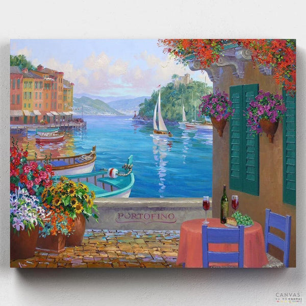 Paisaje de Portofino- Pintar por Números- Canvas by Numbers