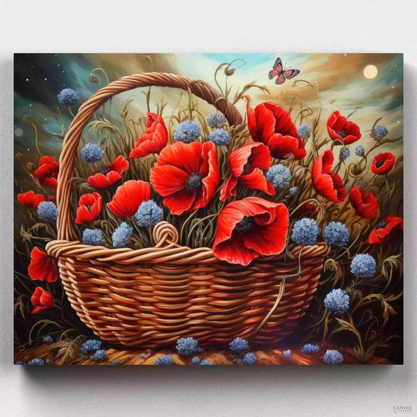 Amapolas Radiantes- Pintar por Números- Canvas by Numbers