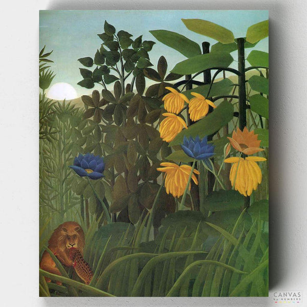 La Comida del León- Pintar por Números- Canvas by Numbers