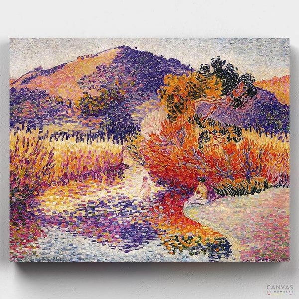 Río en Saint Cyr- Pintar por Números- Canvas by Numbers