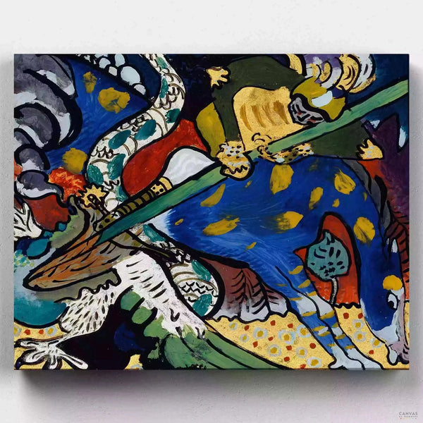 San Jorge- Pintar por Números- Canvas by Numbers