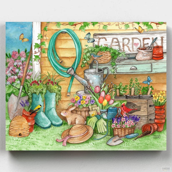 Jardinería de Primavera- Pintar por Números- Canvas by Numbers