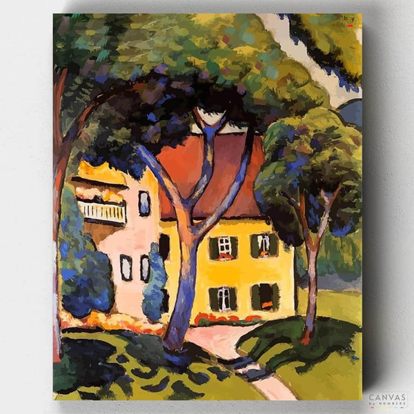 La Casa Staudacher en Tegernsee- Pintar por Números- Canvas by Numbers