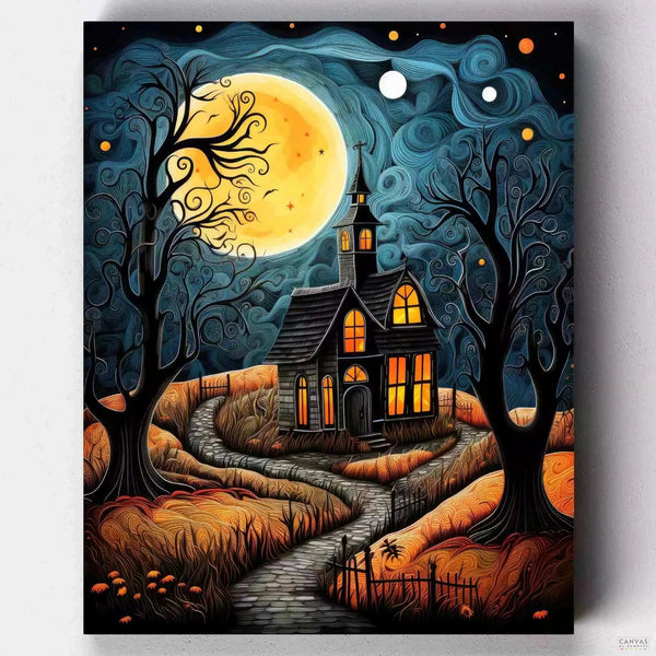 La Casa Encantada- Pintar por Números- Canvas by Numbers
