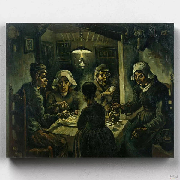 Los Comedores de Patatas- Pintar por Números- Canvas by Numbers
