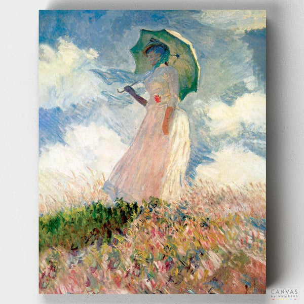 Mujer con Sombrilla- Pintar por Números- Canvas by Numbers