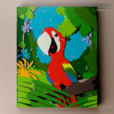 Loro Feliz- Pintar por Números- Canvas by Numbers