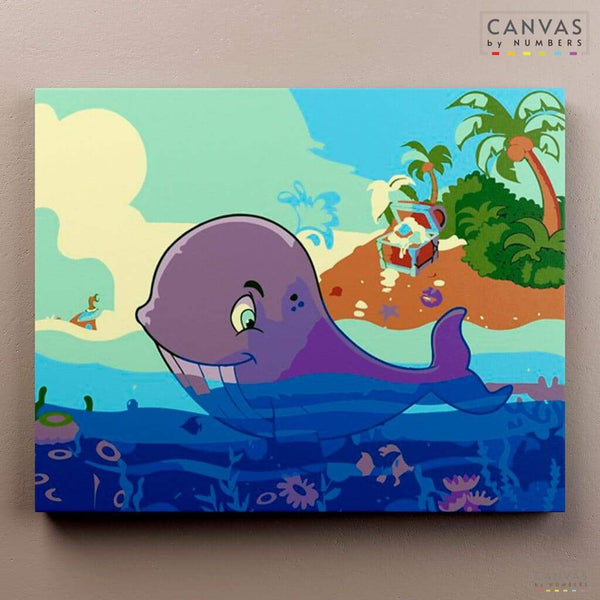 La Ballena y el Tesoro- Pintar por Números- Canvas by Numbers