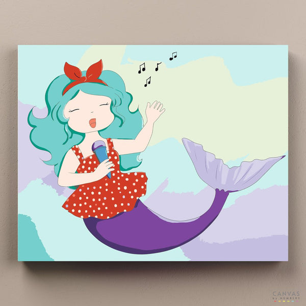 Sirenita Cantando- Pintar por Números- Canvas by Numbers