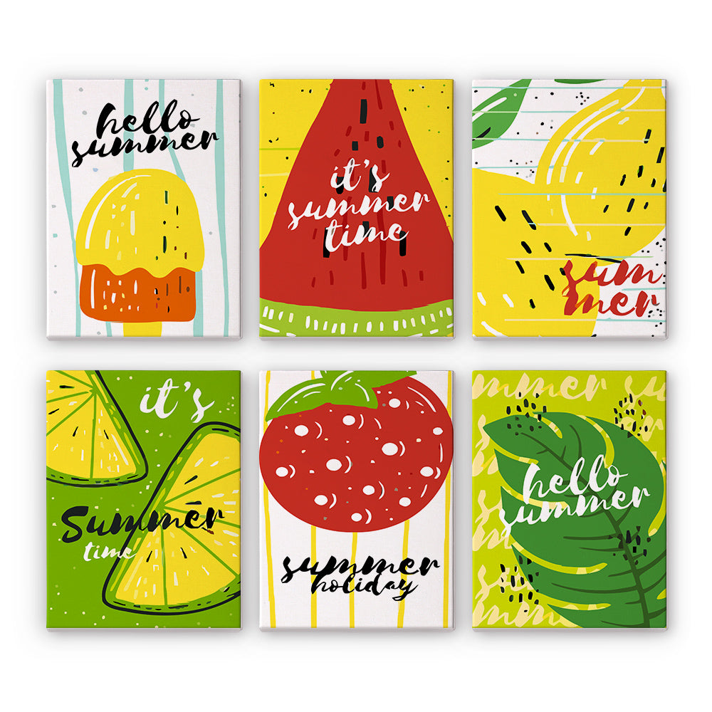 Frutas de Verano - Mini Kit Pintar por Números