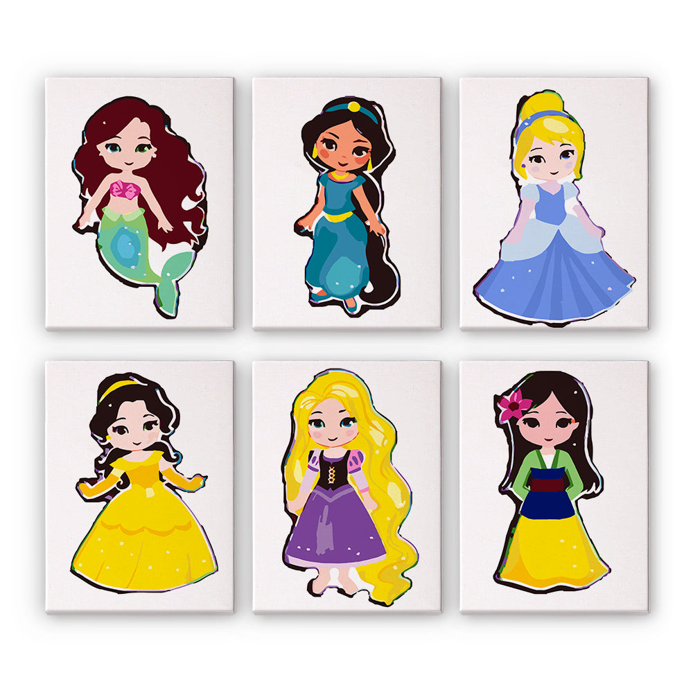 Pequeñas Princesas - Mini Kit Pintar por Números