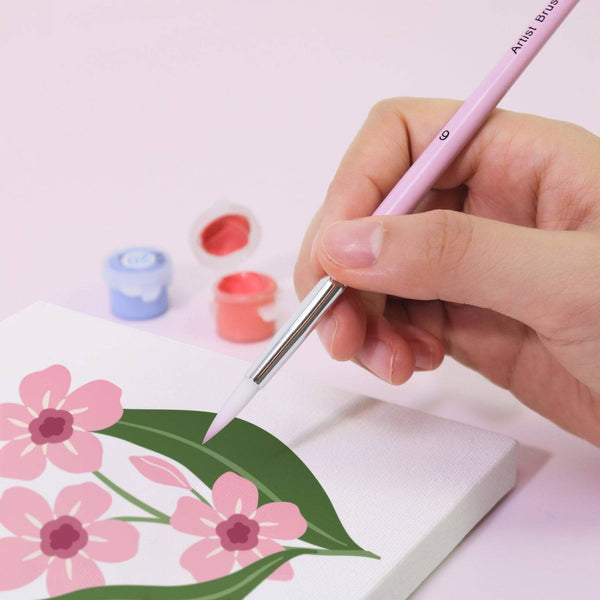 Set de Pinceles Esenciales Multitalla – 6 Piezas para Pintura Acrílica- Pintar por Números- Canvas by Numbers