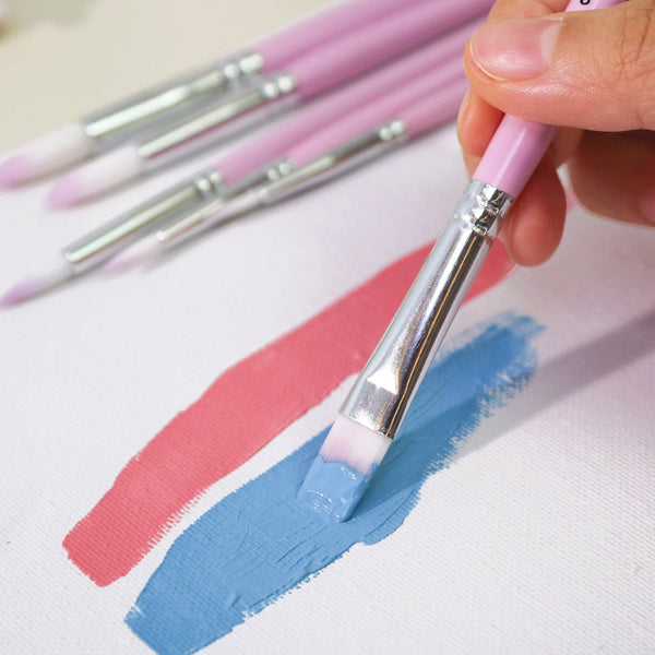 Set de Pinceles Esenciales Multitalla – 6 Piezas para Pintura Acrílica- Pintar por Números- Canvas by Numbers
