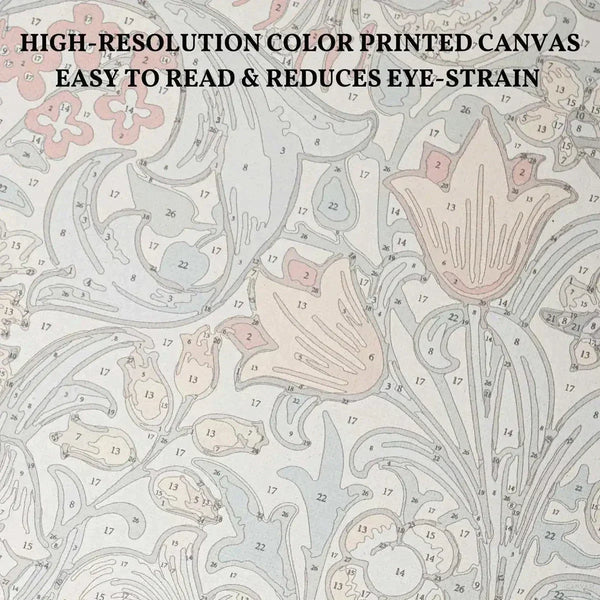 Cesto con Flores de Pascua- Pintar por Números- Canvas by Numbers