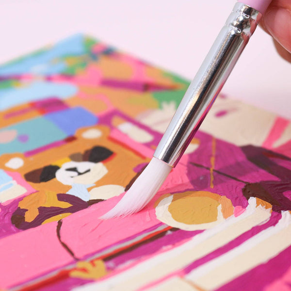 Set de Pinceles Esenciales Multitalla – 6 Piezas para Pintura Acrílica- Pintar por Números- Canvas by Numbers